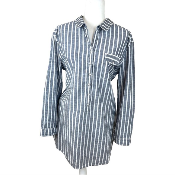 Caslon Dresses & Skirts - CASLON STRIPED POP OVER COTTON TUNIC SHIRT DRESS